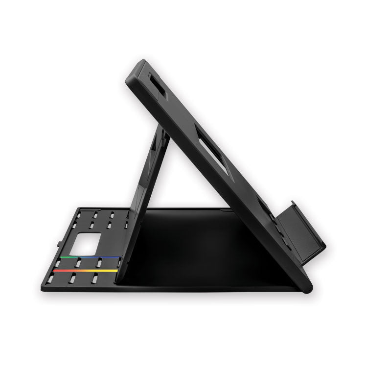 Kensington® SmartFit Easy Riser Laptop Cooling Stand, 13" x 9.5" x 0.8" to 7.1", Black, Supports 8 lbs (KMW50422) Each
