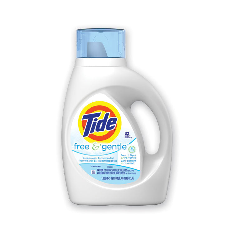 Tide® Free and Gentle Laundry Detergent, 32 Loads, 46 oz Bottle, 6/Carton (PGC41823)