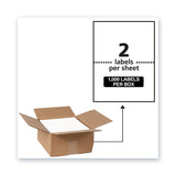 Avery® Waterproof Shipping Labels with TrueBlock Technology, Laser Printers, 5.5 x 8.5, White, 2/Sheet, 500 Sheets/Box (AVE95526)