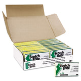 Scotch-Brite™ PROFESSIONAL Medium-Duty Scrubbing Sponge, 3.6 x 6.1, 0.7" Thick, Yellow/Green, 20/Carton (MMM74)