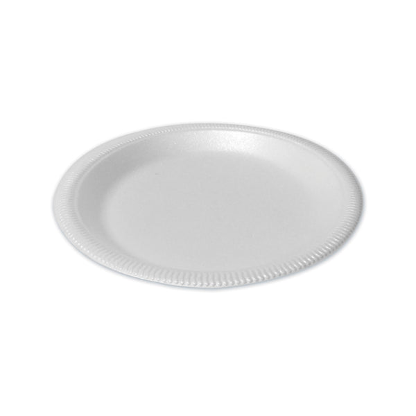 Plastifar Foam Dinnerware, 9" dia, Poly Bag, White, 125/Sleeve, 4 Sleeves/Bag, 1 Bag/Pack (PST12040) Each