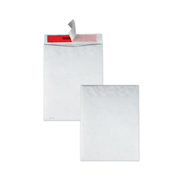 Quality Park™ Tamper-Indicating Mailers Made with Tyvek, #13 1/2, Flip-Stik Flap, Redi-Strip Adhesive Closure, 10 x 13, White, 100/Box (QUAR2420) Box of 100