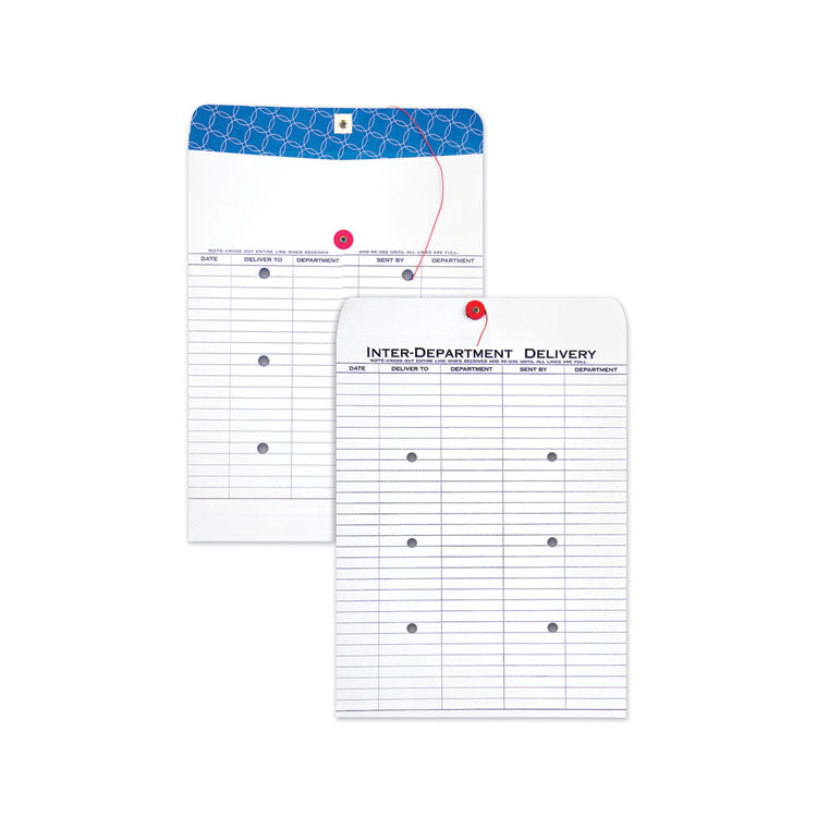 Quality Park™ Inter-Department Envelope, #97, Two-Sided Five-Column Format, 10 x 13, White, 100/Box (QUA63663) Box of 100