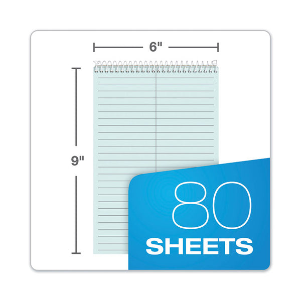 TOPS™ Prism Steno Pads, Gregg Rule, Blue Cover, 80 Blue 6 x 9 Sheets, 4/Pack (TOP80284)