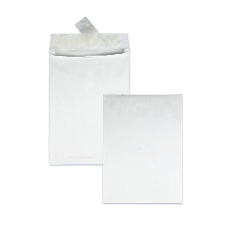 Survivor® Heavyweight 18 lb Tyvek Open End Expansion Mailers, #13 1/2, Square Flap, Redi-Strip Adhesive Closure, 10 x 13, White, 100/CT (QUAR4200) Carton of 100