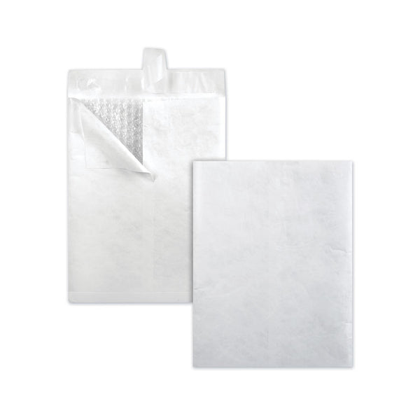 Survivor® Bubble Mailer of DuPont Tyvek, #2E, Air Cushion, Redi-Strip Adhesive Closure, 9 x 12, White, 25/Box (QUAR7525)