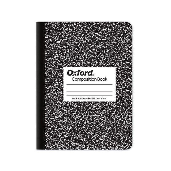 TOPS™ Composition Book, Wide/Legal Rule, Black Marble Cover, (100) 9.75 x 7.5 Sheets (TOP63795) 436260