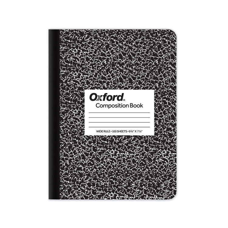 TOPS™ Composition Book, Wide/Legal Rule, Black Marble Cover, (100) 9.75 x 7.5 Sheets (TOP63795) 436260