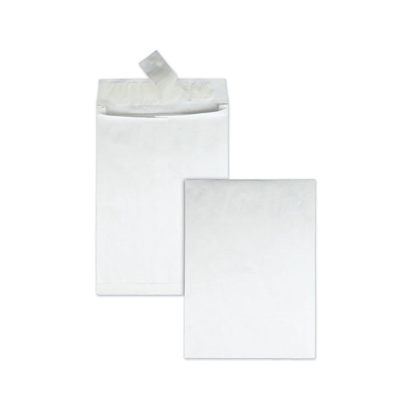 Survivor® Lightweight 14 lb Tyvek Open End 1.5" Expansion Mailers, #13 1/2, Square Flap, Redi-Strip Closure, 10 x 13, White, 25/Box (QUAR4202)