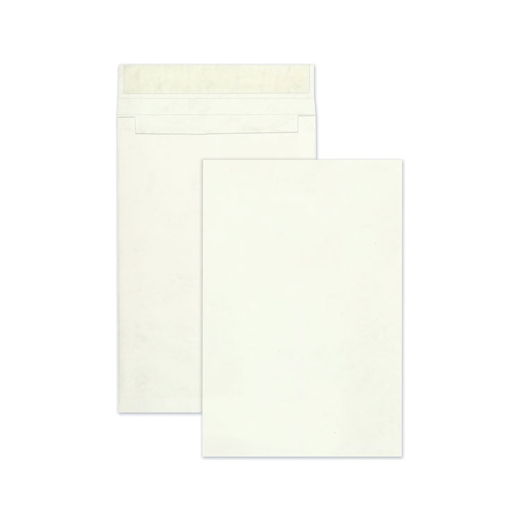 Survivor® Lightweight 14 lb Tyvek Open End Expansion Mailers, #15 1/2, Cheese Blade Flap, Redi-Strip Closure, 12 x 16, White, 25/Box (QUAR4292) Box of 25