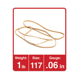 Universal® Rubber Bands, Size 117, 0.06" Gauge, Beige, 1 lb Box, 210/Pack (UNV01117)