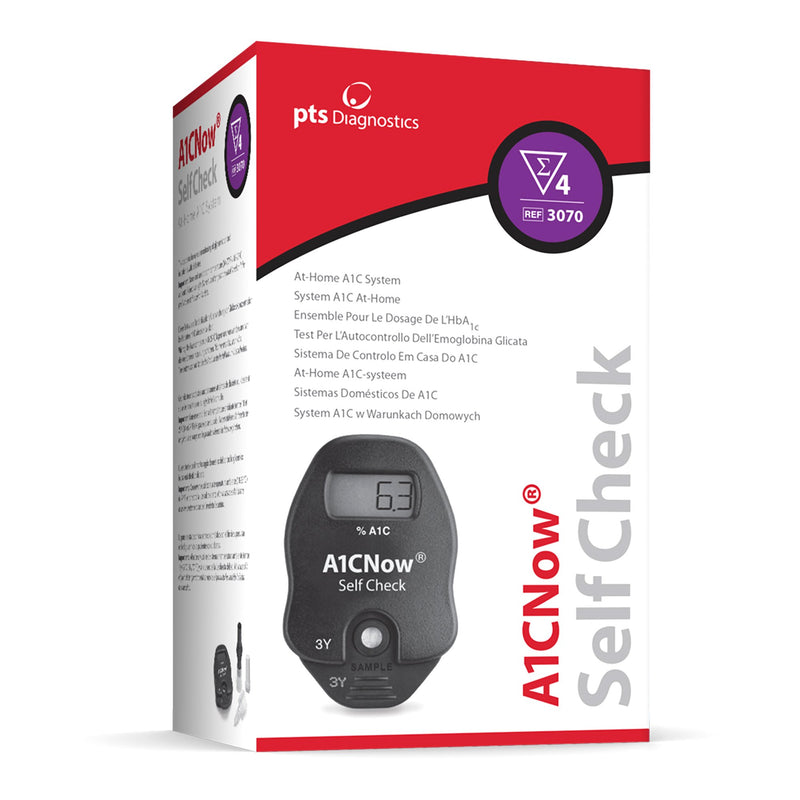 A1CNow® Self Check HbA1c Test Kit HbA1c Test 4 Tests CLIA Waived (1121188_BX) 4/BX