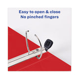 Avery® Heavy-Duty View Binder with DuraHinge and Locking One Touch EZD Rings, 3 Rings, 4" Capacity, 11 x 8.5, Red (AVE79326)