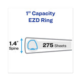 Avery® Heavy-Duty View Binder with DuraHinge and One Touch EZD Rings, 3 Rings, 1" Capacity, 11 x 8.5, White (AVE79199)