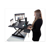 Victor® High Rise Height Adjustable Standing Desk with Keyboard Tray, 31" x 31.25" x 5.25" to 20", Gray/Black (VCTDCX710G) Each