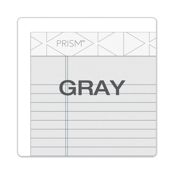 TOPS™ Prism + Colored Writing Pads, Narrow Rule, 50 Pastel Gray 5 x 8 Sheets, 12/Pack (TOP63060)