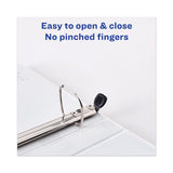 Avery® Heavy-Duty View Binder with DuraHinge and One Touch EZD Rings, 3 Rings, 1" Capacity, 11 x 8.5, White (AVE79199)