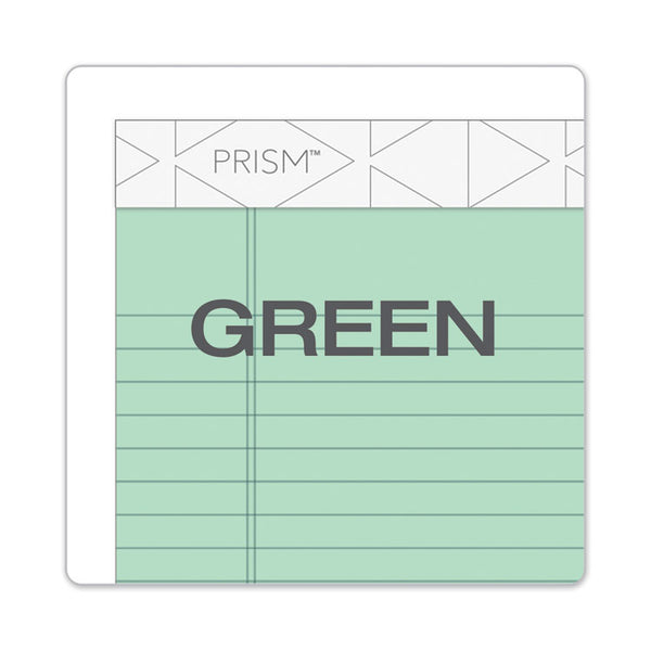 TOPS™ Prism + Colored Writing Pads, Narrow Rule, 50 Pastel Green 5 x 8 Sheets, 12/Pack (TOP63090)