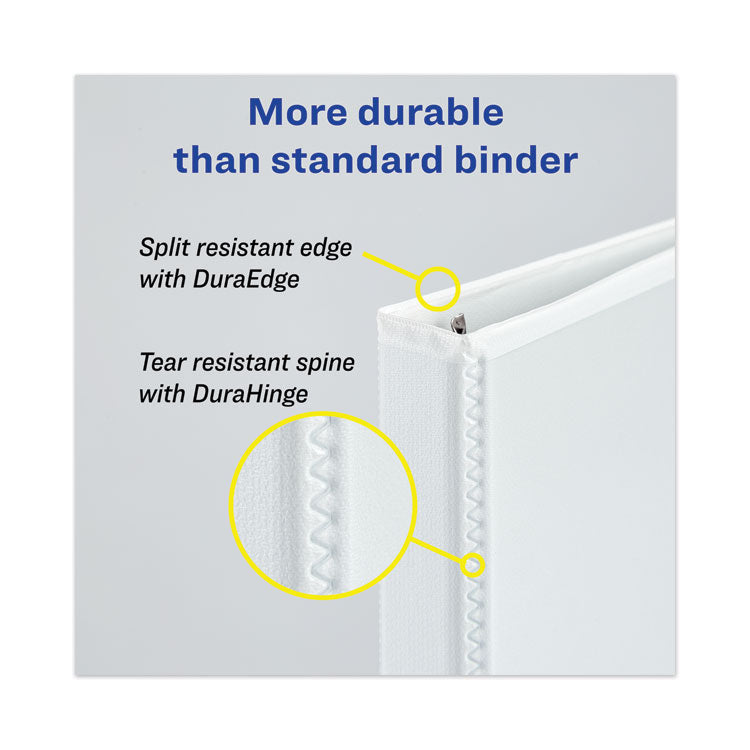 Avery® Heavy-Duty View Binder with DuraHinge and Locking One Touch EZD Rings, 3 Rings, 4" Capacity, 11 x 8.5, Chartreuse (AVE79812)