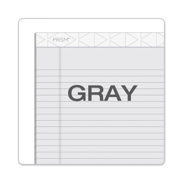 TOPS™ Prism + Colored Writing Pads, Wide/Legal Rule, 50 Pastel Gray 8.5 x 11.75 Sheets, 12/Pack (TOP63160)