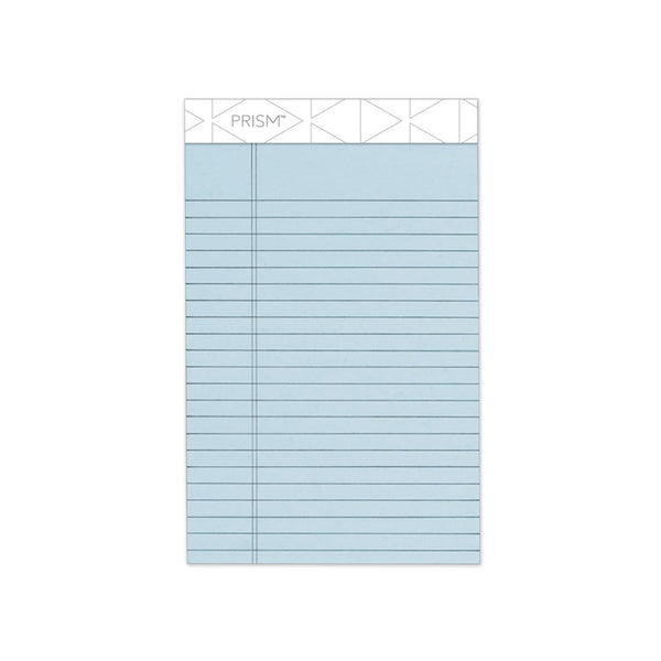 TOPS™ Prism + Colored Writing Pads, Narrow Rule, 50 Pastel Blue 5 x 8 Sheets, 12/Pack (TOP63020)