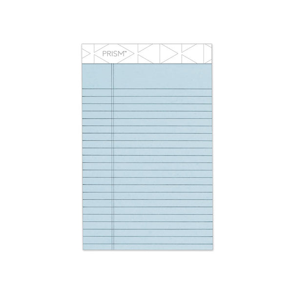 TOPS™ Prism + Colored Writing Pads, Narrow Rule, 50 Pastel Blue 5 x 8 Sheets, 12/Pack (TOP63020) Pack of 12