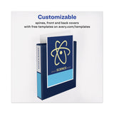 Avery® Heavy-Duty View Binder with DuraHinge and One Touch EZD Rings, 3 Rings, 2" Capacity, 11 x 8.5, Navy Blue (AVE79802)