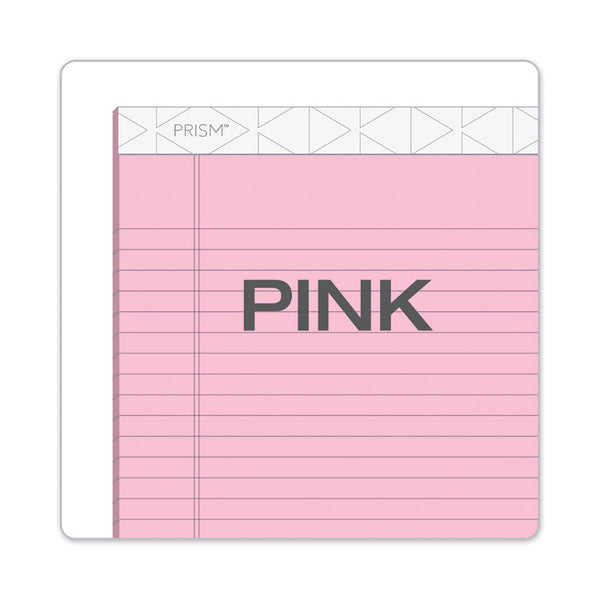TOPS™ Prism + Colored Writing Pads, Wide/Legal Rule, 50 Pastel Pink 8.5 x 11.75 Sheets, 12/Pack (TOP63150)