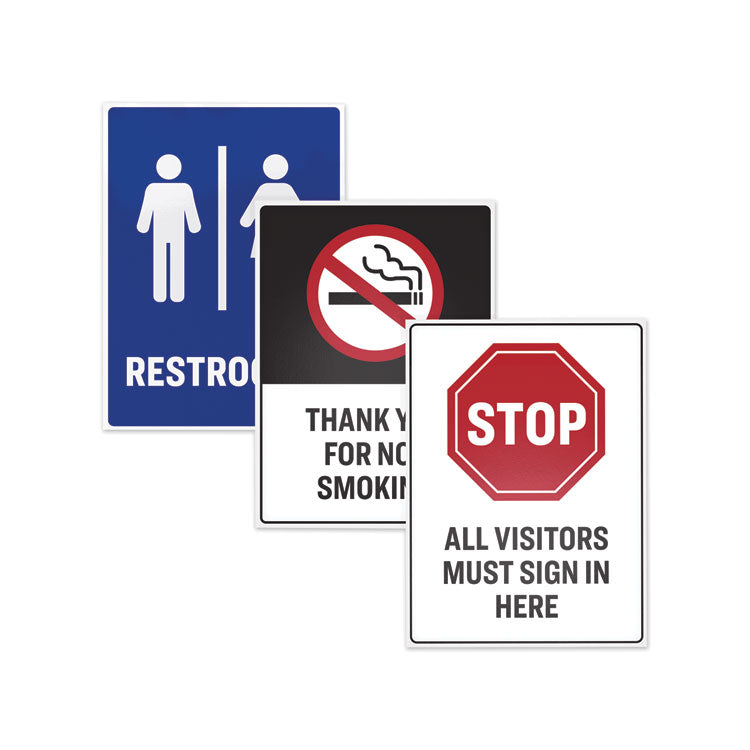 Avery® Surface Safe Removable Label Safety Signs, Inkjet/Laser Printers, 3.5 x 5, White, 4/Sheet, 15 Sheets/Pack (AVE61514) Pack of 60