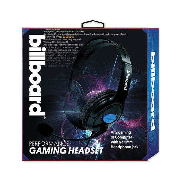 billboard® Gaming Binaural Over The Head Headset, Black (ECABB2292) Each