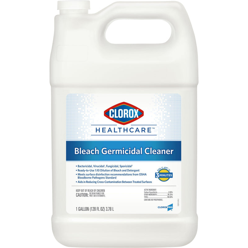 Clorox Healthcare® Bleach Germicidal Surface Disinfectant Cleaner Refill Manual Pour Liquid 1 gal. Jug Fruity Floral Bleach Scent NonSterile (272962_GL) 1/GL