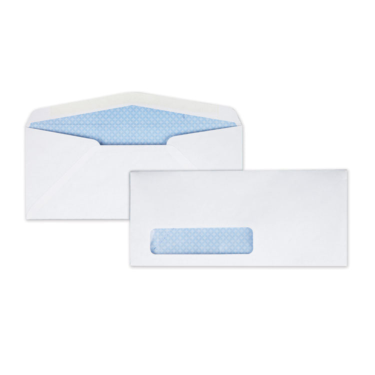 Quality Park™ Security Tint Window Envelope, #10, Bankers Flap, Gummed Closure, 4.13 x 9.5, White, 500/Box (QUA21412) Box of 500