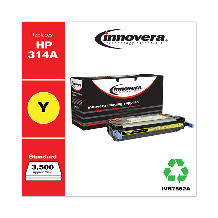 Innovera® Remanufactured Yellow Toner, Replacement for 314A (Q7562A), 3,500 Page-Yield (IVR7562A) Each