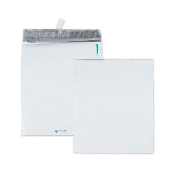 Quality Park™ Redi-Strip Poly Expansion Mailer, #4 1/2, Square Flap, Redi-Strip Adhesive Closure, 11 x 13, White, 100/Carton (QUA46390) Pack of 100