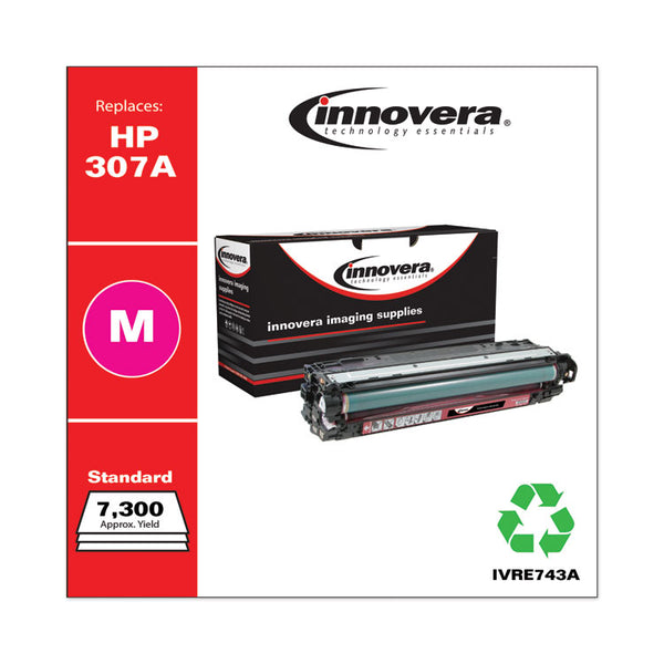 Innovera® Remanufactured Magenta Toner, Replacement for 307A (CE743A), 7,300 Page-Yield (IVRE743A) Each