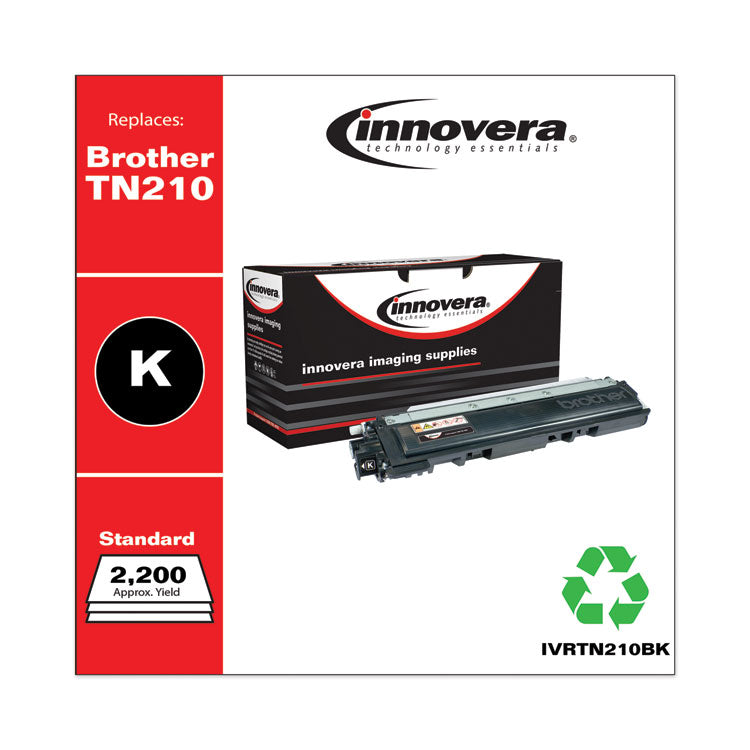 Innovera® Remanufactured Black Toner, Replacement for TN210BK, 2,200 Page-Yield (IVRTN210BK) Each