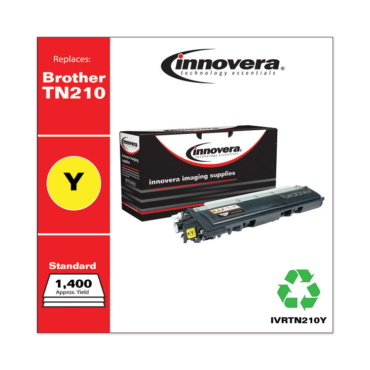 Innovera® Remanufactured Yellow Toner, Replacement for TN210Y, 1,400 Page-Yield (IVRTN210Y) Each