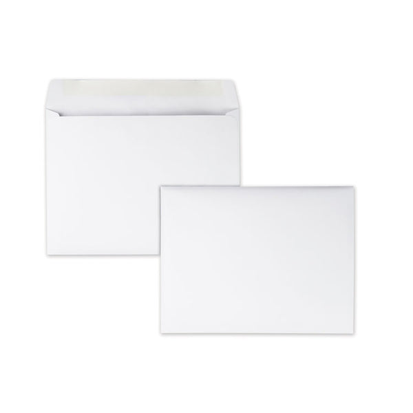 Quality Park™ Open-Side Booklet Envelope, #10 1/2, Hub Flap, Gummed Closure, 9 x 12, White, 100/Box (QUA37693) Box of 100