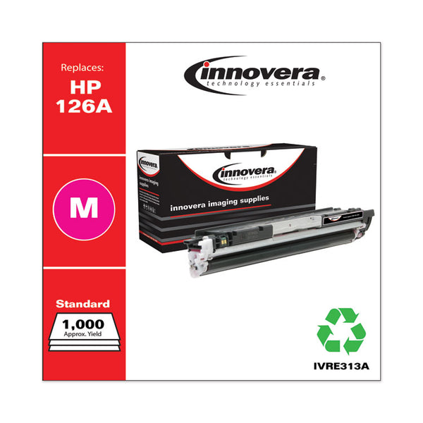 Innovera® Remanufactured Magenta Toner, Replacement for 126A (CE313A), 1,000 Page-Yield (IVRE313A) Each