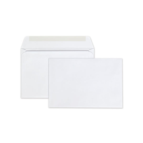 Quality Park™ Open-Side Booklet Envelope, #6 1/2, Hub Flap, Gummed Closure, 6 x 9, White, 100/Box (QUA37113) Box of 100