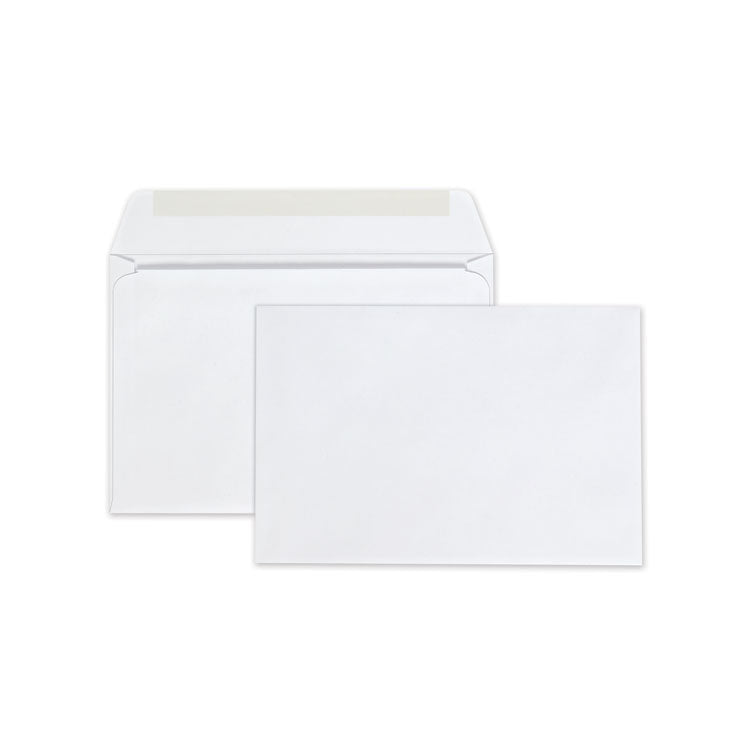 Quality Park™ Open-Side Booklet Envelope, #6 1/2, Hub Flap, Gummed Closure, 6 x 9, White, 100/Box (QUA37113) Box of 100