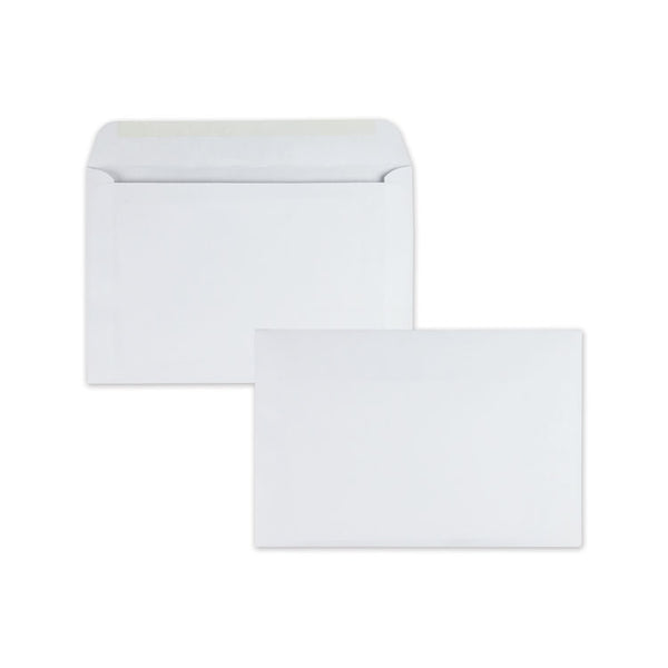 Quality Park™ Open-Side Booklet Envelope, #6 1/2, Hub Flap, Gummed Closure, 6 x 9, White, 500/Box (QUA37181) Box of 500