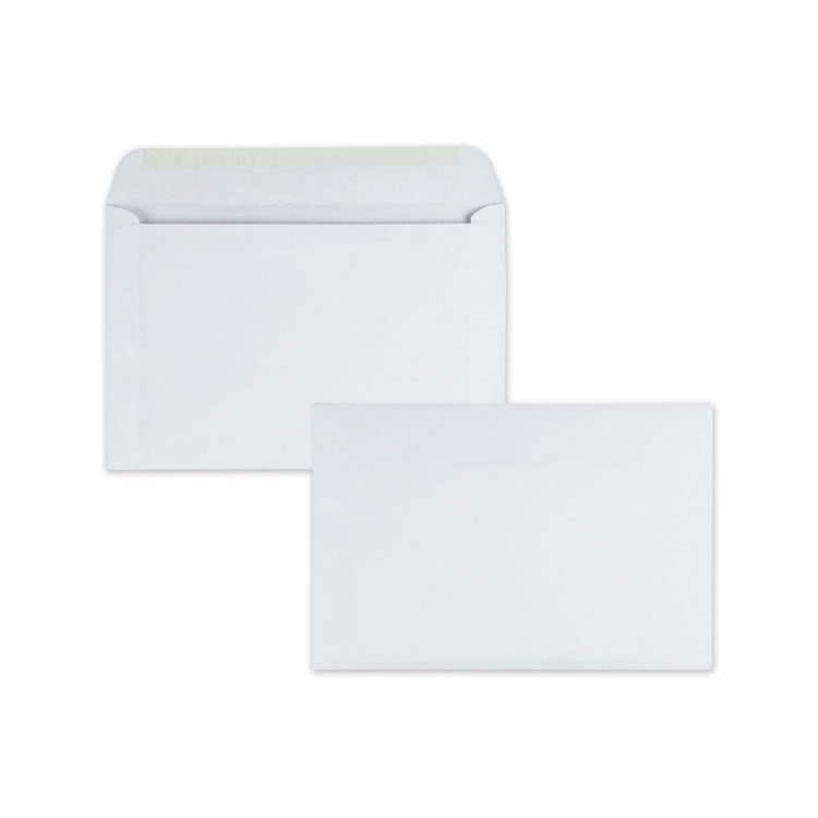 Quality Park™ Open-Side Booklet Envelope, #6 1/2, Hub Flap, Gummed Closure, 6 x 9, White, 500/Box (QUA37181) Box of 500