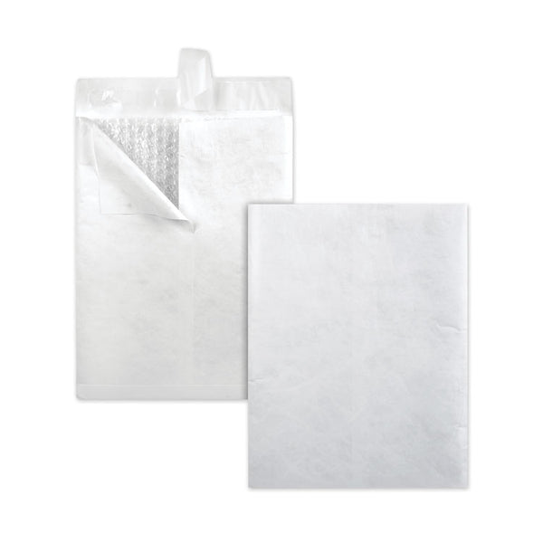 Survivor® Bubble Mailer of DuPont Tyvek, #13 1/2, Square Flap, Redi-Strip Adhesive Closure, 10 x 13, White, 25/Box (QUAR7545)