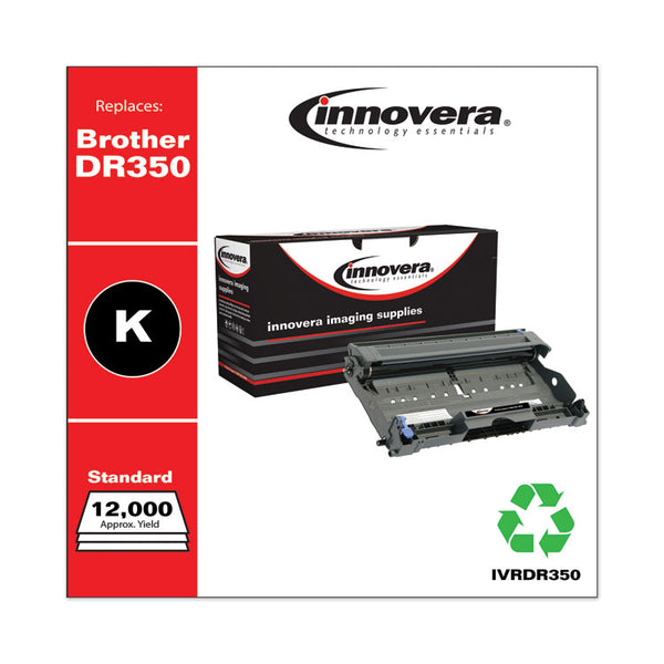 Innovera® Remanufactured Black Drum Unit, Replacement for DR350, 12,000 Page-Yield, Ships in 1-3 Business Days (IVRDR350)
