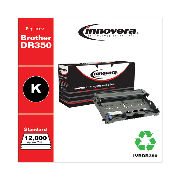 Innovera® Remanufactured Black Drum Unit, Replacement for DR350, 12,000 Page-Yield, Ships in 1-3 Business Days (IVRDR350) Each