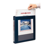 Avery® Framed View Heavy-Duty Binders, 3 Rings, 1.5" Capacity, 11 x 8.5, Navy Blue (AVE68059)