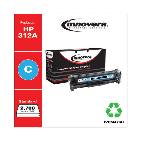 Innovera® Remanufactured Cyan Toner, Replacement for 312A (CF381A), 2,700 Page-Yield (IVRM476C) Each