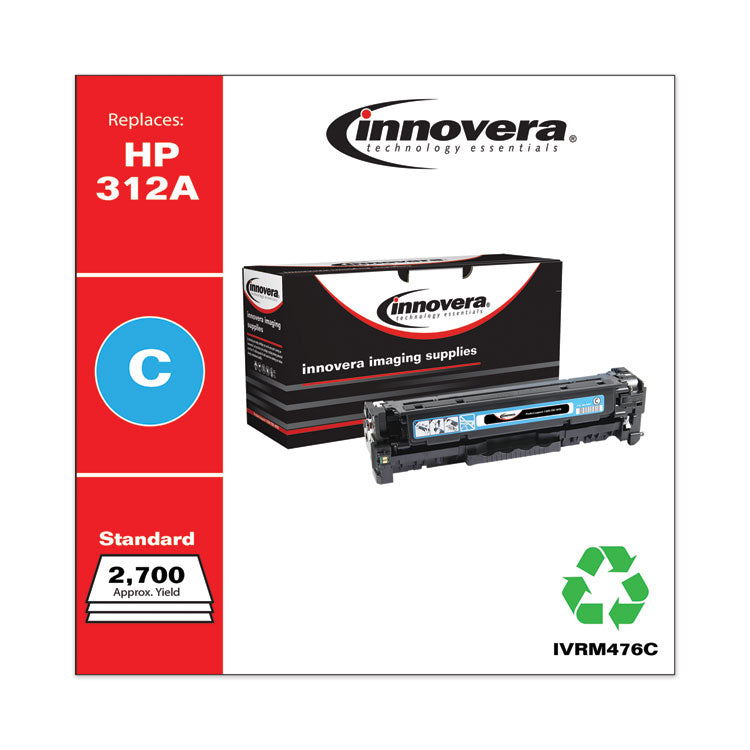 Innovera® Remanufactured Cyan Toner, Replacement for 312A (CF381A), 2,700 Page-Yield (IVRM476C) Each