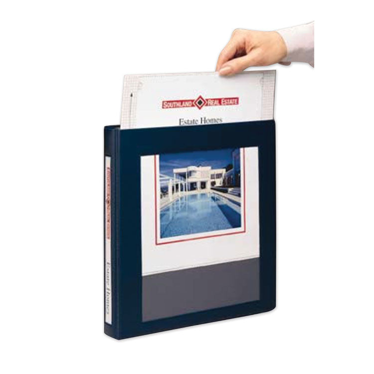 Avery® Framed View Heavy-Duty Binders, 3 Rings, 0.5" Capacity, 11 x 8.5, Black (AVE68050) Each